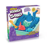Sable kinetic Coffret château bac à sable bleu