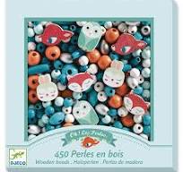 [dj09807] 450 perles en bois Petits animaux