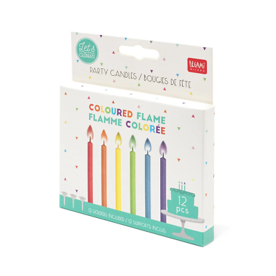 Bougies de fête flamme colorée