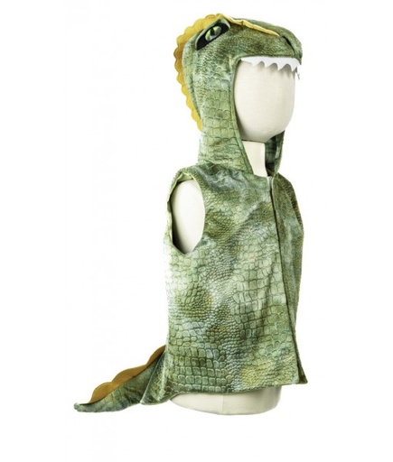 [66315] Gilet avec capuche dinosaure vert 5-6 ans