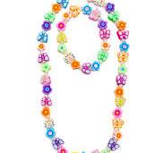 [86165] collier et bracelet fleurs et papillons