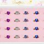 [84531] bague toupie coeur diamant