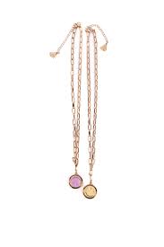 [92210] collier minis smiley rose ou jaune