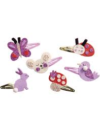 [j09179] Barrettes pailletées à Créer - Flower garden