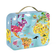 [J02655] Puzzle - 208 pcs - Du monde recto verso