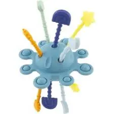 [7123] Silicone : Jouet  d'éveil lune bleue