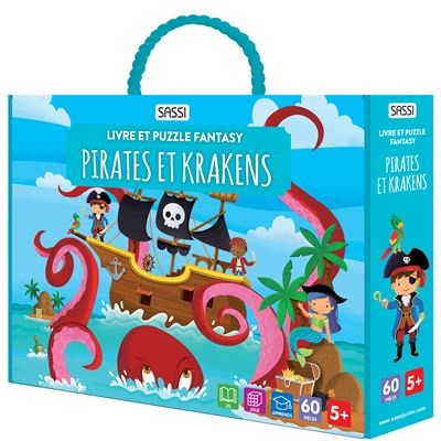 Livre et puzzle Les pirates 60pcs