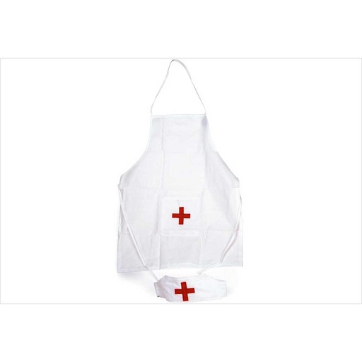 [509005] Tablier et coiffe infirmière 