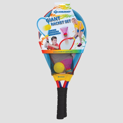 Raquette géante + Balle en mousse + Volant