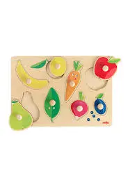 [2011811001] Puzzle Fruits et légumes en bois 8 pieces Haba
