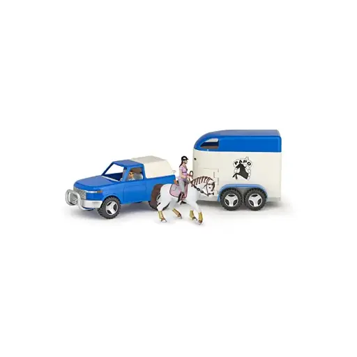 set 4x4 +van avec 2pers. et 1cheval Papo