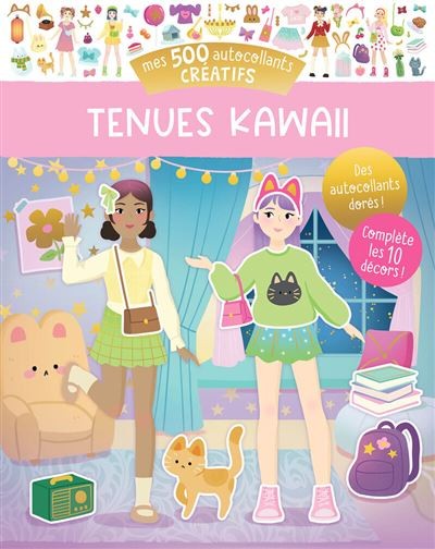 [AC240021-1] Mes 500 Autocollants Creatifs Tenues Kawaii