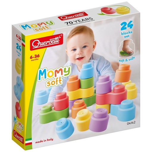 Quercetti MOMY Soft - 24 blocks set