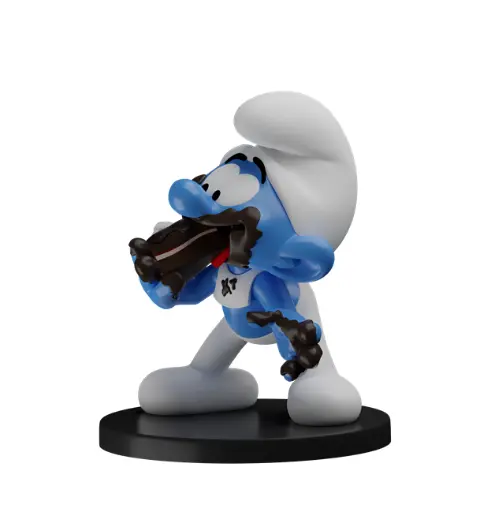 [700115] Schtroumpf Gourmand en résine (+/-11cm)