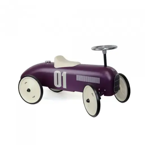 [1054] Porteur voiture vintage aubergine 