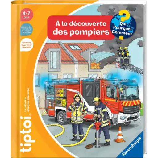 Tiptoi livre 4-7ans A la découverte des pompiers