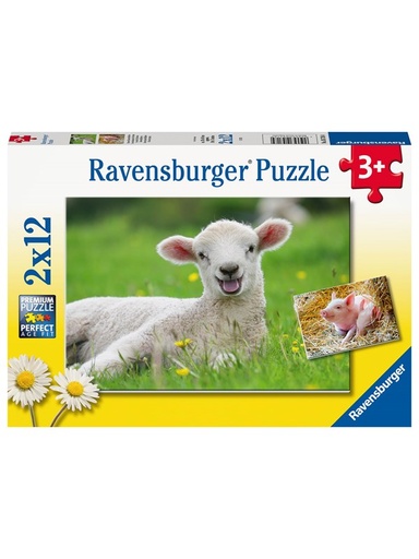 Puzzle Les animaux de la ferme - 2x12pc