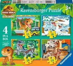 Puzzle dinosaures 4 in a box
