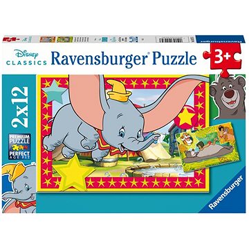 Puzzle Aventure Disney Animaux - 2X12pc
