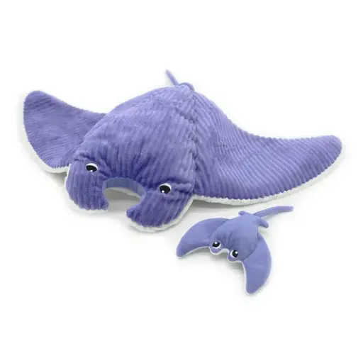 [74401] Mentalou la raie manta maman et bébé violet