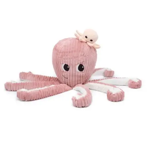 Filou la pieuvre maman et bébé rose