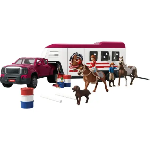 [42705] Pick-up et sa grande remorque équestre 