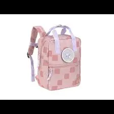 Mini Sac à dos carré Pattern Party rose