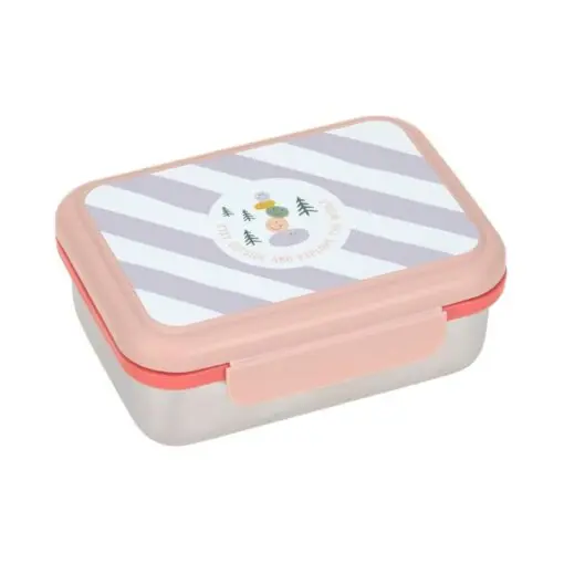 Boîte à goûter/lunch inox Sunny Explorer rose