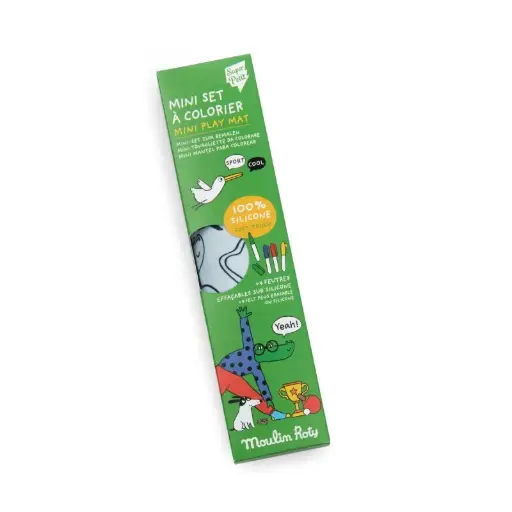 [683368] Mini set silicone à colorier +4feutres Les loufoques