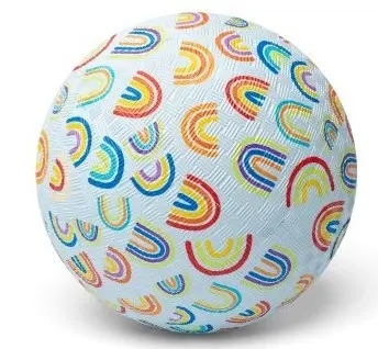 Little L - Balle Caoutchouc Arc en ciel - 18cm