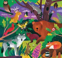 Puzzle 500pcs Forêt illuminée Mudpuppy glow in the dark