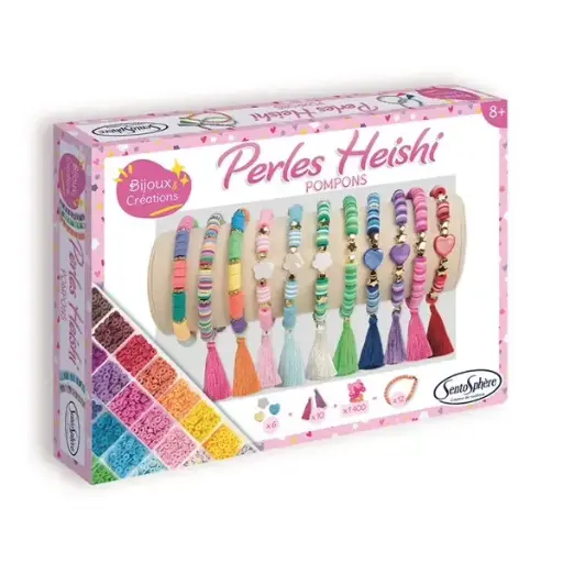 Perles Heishi - Pompons