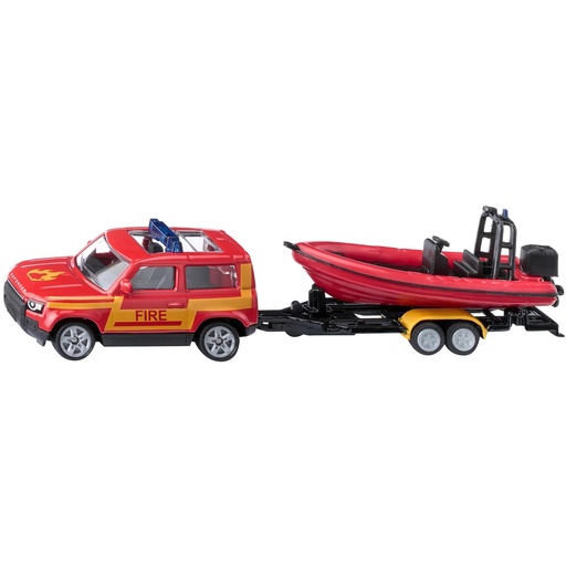 [1608] Jeep Land Rover pompier avec zodiak
