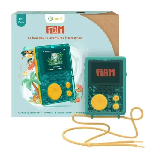 Pack baladeur audio FLAM Lunii et coque de protection verte 