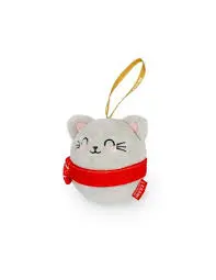 Déco de Noël en peluche - Chat