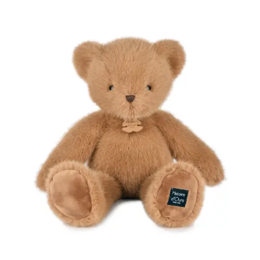 [ho3385] Ours Clementin praline cacahuète 38cm
