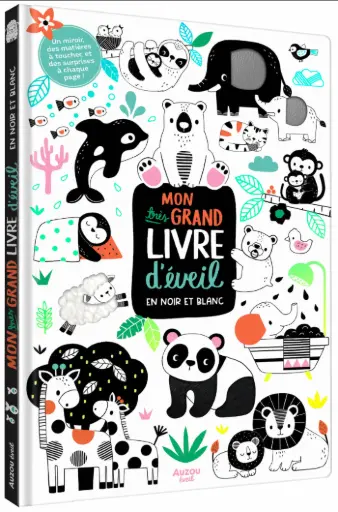 Mon très grand livre d'éveil en noir et blanc