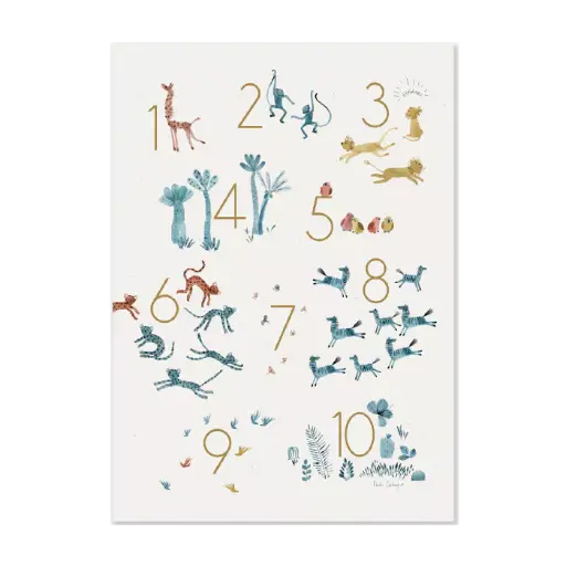 [669137] Affiche Chiffres 50x70cm Sous mon baobab