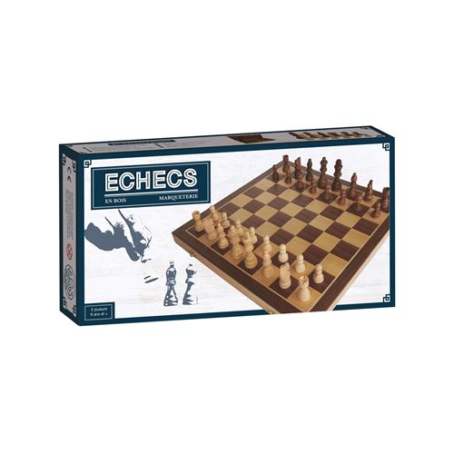 Jeu d'échecs pliant en bois Wilson Jeux 38 cm