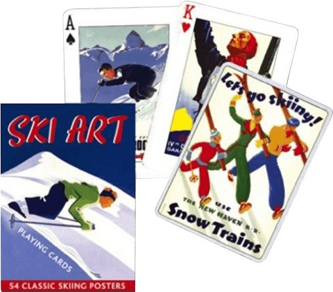 Jeu de 55 cartes SKI ART PIATNIK Multicolore 