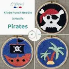 Kit Punch Needle 3 motifs Pirates