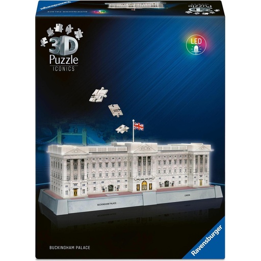 Ravensburger Puzzle 3D Iconics Buckingham Palace - Avec lumière - 260 pièces