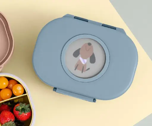 [12100744015] Boîte à repas bleu-vert chien