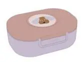 [12100747025] Boîte à repas rose-lilas chien
