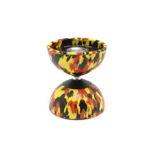 [M772111] Diabolo Arlequin medium noir/rouge/jaune