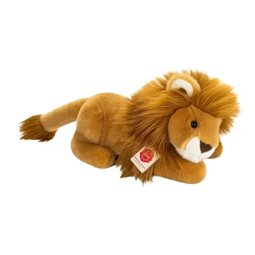 Lion allongé peluche 30cm