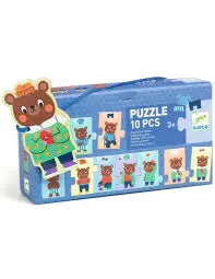 [DJ08274] Puzzle Frise 10p - Nounours s'habille