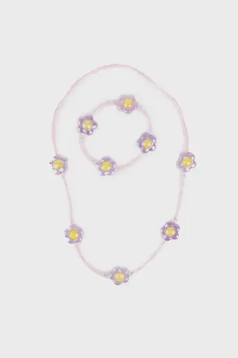 [86181] Collier et bracelet Fou des marguerites