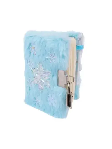 [82806] Journal intime peluche avec stylo - Reine des glaces