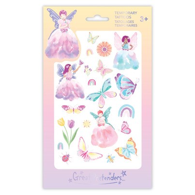 [97465] 1 feuille de tatouages (18 pièces) - Fée